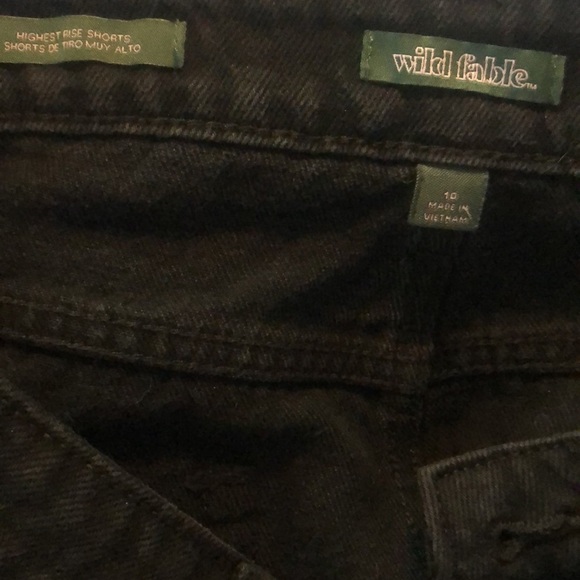 HI-Rise Black Denim Size 10 Frayed Shorts - Picture 8 of 14